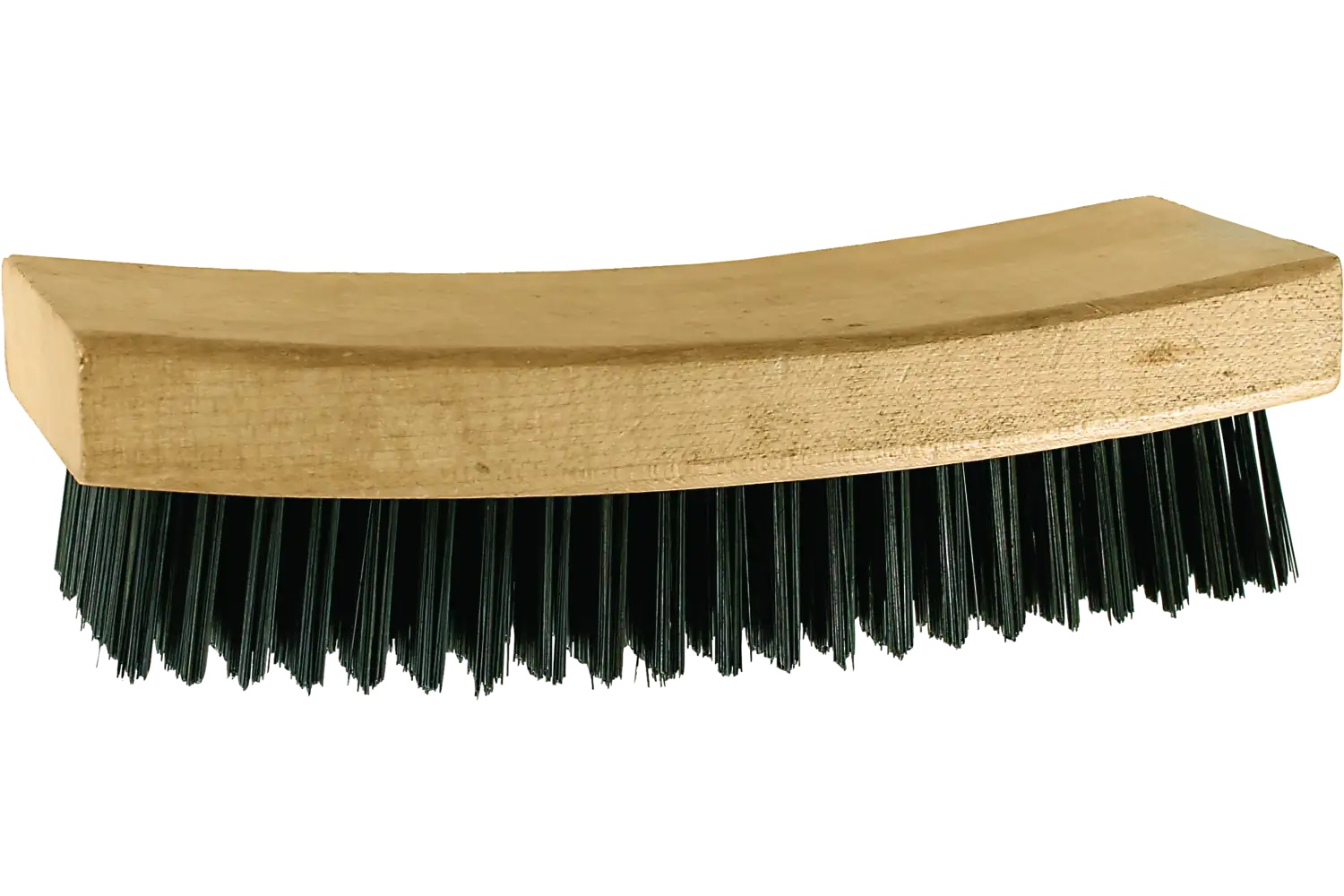 Picture of Pferd Curved Back Block Brush 9X21 Rows .012 Carbon Steel Wire Wooden Block